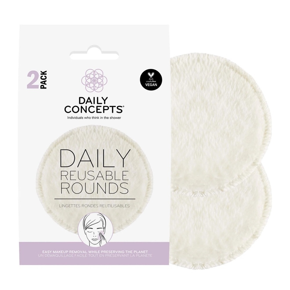 Daily Concepts Reusable Face Rounds | NEW | 2 Pack | Daily Reusable Rounds